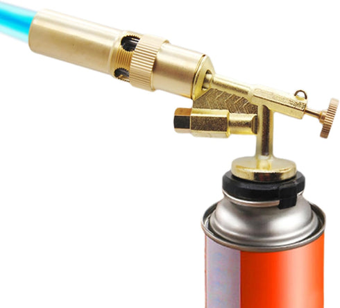 Copper Alloy Butane Torch Head - Adjustable Flame Kitchen Torch for Culinary, BBQ, Baking, Cooking, Soldering