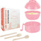 Microwave Ramen Cooker, Ramen Bowl with Chopsticks and Spoon for Office College Dorm Room, Dishwasher-Safe, Pink
