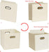 Yunkeeeper Storage Bins Cubes, Fabric Cube Organizer with Handle, Foldable Bins for Cloth or Accessory Storage, Set of
