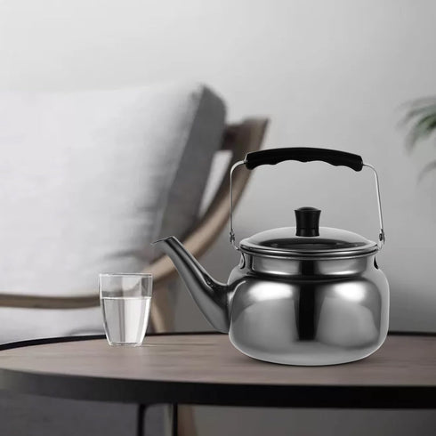 Lurrose 1.5QT Whistling Tea Kettle, Stainless Steel Teakettle with Cool Grip Handle for Stovetop
