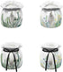 Kettle Cover Teapot Cozy Tea Cosy Kitchen Tea Pot Dust Cover Insulated Breakfast Pot Cover Teapots Warmer Cover 2Pcs Set with Elastic Band for Household,Cactus and Purple Flowers Print
