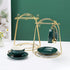 Coffee Mug Holder, 4 Hooks Coffee Cup Holder, Metal Iron Gold Countertop Coffee Mug Tree Holder Stand for Counter Cabinet Desktop Home Kitchen Decor by EUBUY