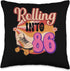 In-line Skates Throw Pillow, 16x16, Multicolor Rolling Into 86 Towards 1940