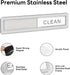 KitchenTour Dishwasher Magnet Clean Dirty Sign, Premium Stainless Steel Grade 304 Non-Scratch Magnet for Dishwasher,