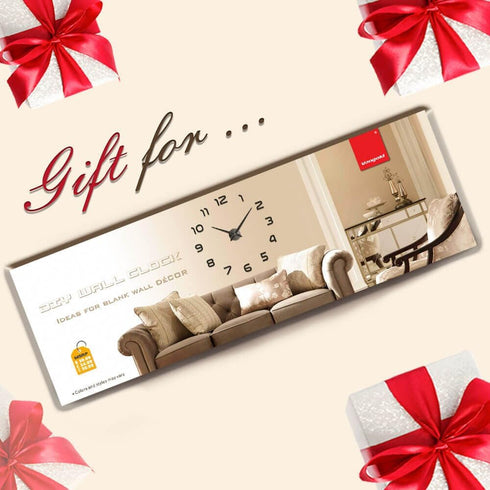VANGOLD Large Wall Clocks, DIY Modern 3D Wall Clock with Mirror Numbers for Home Office Decor