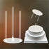 Cake Tier Supports, 4 Pcs Reusable Cake Boards (9/12/16/20cm) and 12 Pcs Cake Dowel Rods for Tiered Cake Stacking