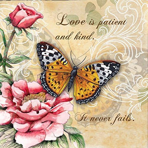 4 Beautiful Butterflies and Flowers Inspirational Quotes Art Prints 12x12