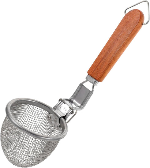 Kichvoe Stainless Steel Noodle Strainer, Fine Wire Mesh Pasta Basket for Cooking, Frying, and Dumplings