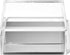 OfficeGoods Acrylic Desk Organizer with Silver Base, Functional & Elegant Storage Box for Home or Office