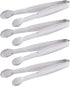 Mini Serving Tongs Set of 4, 5-Inch Stainless Steel Small Appetizer Tongs
