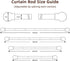 Black 5/8 inch Curtain Rods for Windows 32 to 48, Single Window Curtain Rod Set with Brackets