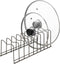 Pot Lid Holder Organizer, Kitchen Countertop Storage Rack for Bakeware, Pots & Pans, Stainless Steel