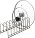 Pot Lid Holder Organizer, Kitchen Countertop Storage Rack for Bakeware, Pots & Pans, Stainless Steel