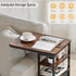 28"(H) 3-Tier C Shaped End Table C Table with Storage Bag, Under Couch Table C-Shaped End Table with Storage Shelves