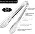 6 Pack Buffet Tongs,Stainless Steel Serving Tongs Serving Utensils 7Inch by Dmoera