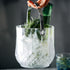 Cabilock Clear Plastic Ice Bucket with Ice Tongs, Ice Tub Chiller for Party Bar, Wine Bottle Chiller