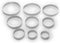 Fox Run Round Cookie Cutter Set, 1 x 6 x 6 inches