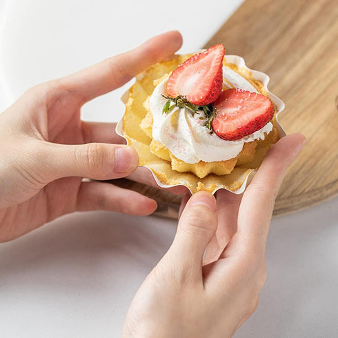100 PCS Baking Cups Cupcake Liner Flared Standard Muffin Wrappers Greaseproof Coated Paper for Wedding Birthday Holiday