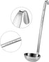meekoo 3 Pieces Stainless Steel Ladle, Soup Handle with Pouring Rim for Cooking Soup Sauce, 3 oz