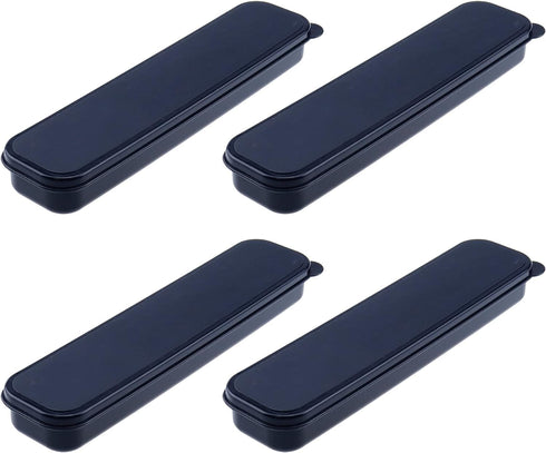 MY MIRONEY 4PCS Portable Travel Flatware Storage Box, Black Cutlery Case for Fork, Spoon, and Chopsticks