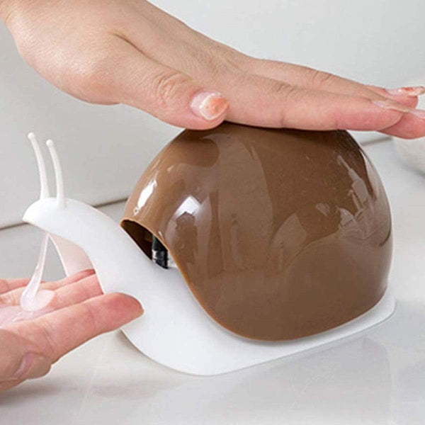 Cute Snail Soap Dispenser - Kitchen Bathroom (120ML) (Brown)