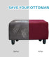 Ottoman Cover, Stretch Rectangle Velvet Ottoman Slipcovers of Foot Stool for Living Room, Folding Storage Furniture