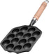 Takoyaki Pan, 14 Holes Cast Iron Nonstick Grill Pan, Detachable Handle, Octopus Meat Balls Maker