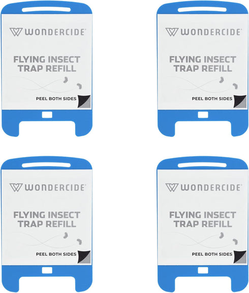 Wondercide Flying Insect Trap Light Cartridge Refills, Indoor Bug Catcher for Fruit Flies, Gnats, Moths, 4 Pack