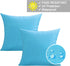 20x20 Pack 2 VAKADO Outdoor Waterproof Throw Pillow Covers Decorative Sky Blue Outside Patio Furniture Cushion Cases