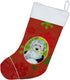 Caroline's Treasures LH9351-CS Old English Sheepdog Red Green Snowflakes Holiday Christmas Stocking - Fireplace Hanging
