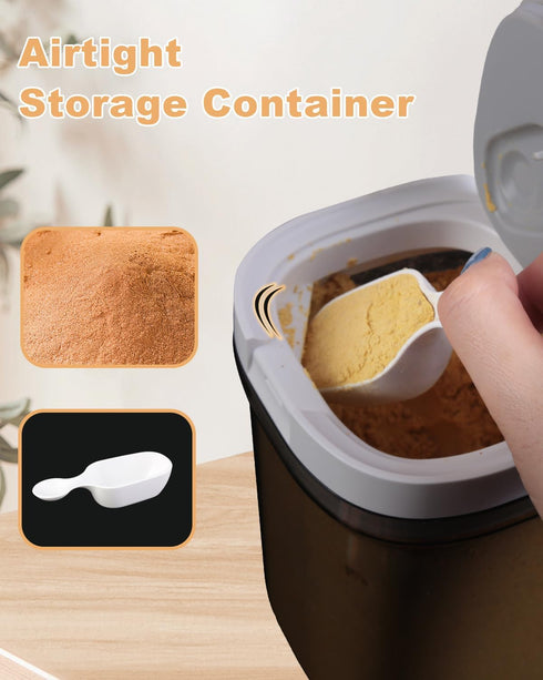 Airtight Coffee Storage Container - 1.1QT/1300ML Plastic Canister with Lid for Coffee, Flour, Sugar, BPA Free