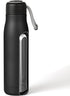 Water Bottle with Portable Lid, Metal Thermos Vacuum Insulated Stainless Steel, Reusable Leak Proof Flask (17oz, Black)