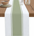 Futuregrace Sage Green Stripe Table Runners 36 inches Long, Linen Boho Table Runner