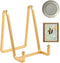Plate Holder Easel Display Stand, 4.5 Inch Metal Plate Stands for Display, Gold Iron Easels, 4 Pack