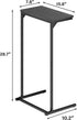 28.7 inch TB01BK071 TUTOTAK C Shaped End Table, Tray Table, Small Side Table, Tall Couch Table, Tv Tray, Sofa Table