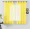 DUALIFE 72 Inches Yellow Curtains for Bedroom, Set of 2 Panels, Grommet Semi Voile Light Filtering Sheer Curtains 52x72