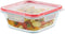Pyrex Freshlock Glass Food Storage Container, 4 Cup Square, Airtight & Leakproof Locking Lids, Freezer, Dishwasher,