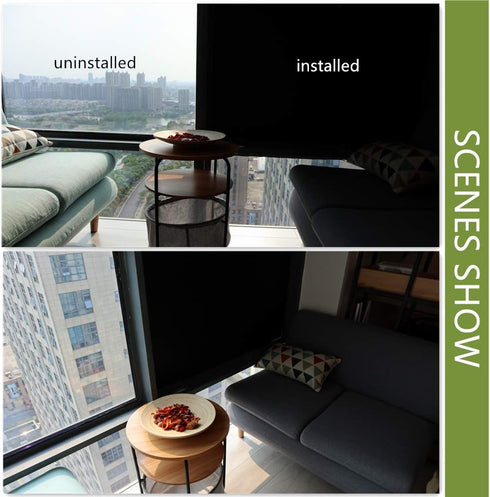VELIMAX Static Cling Total Blackout Window Film, 100% Light Blocking, No Glue, 29.5 x 78.7 inches
