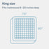 Niagara Cotton King Mattress Topper, Pillow Top Quilted Fitted Cooling Cover for Back Pain, Fits 20 Inches