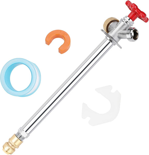 Hromee 12 Inch Frost Free Sillcock, 1/2 Inch Push-to-Connect x 3/4 Inch