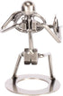 Broadway Gift Silver Tone French Horn Player - 6 inch Table Metal Decorative Musician Figurine