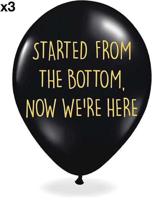 Rude Graduation Balloons - Pack of 12 Premium Funny White and Black Balloons - Class of 2025