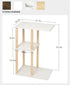 3-Tier AWASEN C Shaped End Table, Small Side Table for Couch, Wood Sofa Table Coffee Table for Living Room, Small