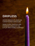 Candwax 10 inch Taper Candles Set of 4, Dripless and Unscented Candlesticks for Dinner and Household Decor - Purple