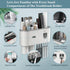 6 2 2 Toothbrush Holders for Bathrooms Wall Mounted, Slot Toothbrush Holder with Automatic Toothpaste Dispensers