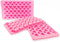 3 Pcs Candy Ice Mold, CNYMANY Valentine's Day Silicone Mini Heart Shaped Ice Cube Trays - Pink