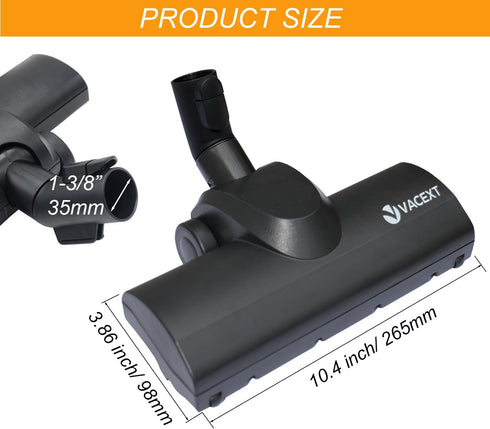 Miele Turbo Brush Head Compatible with Miele Vacuum Cleaners, Easy Pet Hair Removal for Low Carpet and Hard Floors