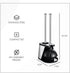 7.5" 9" 20.5") ToiletTree Products Modern Deluxe Freestanding Toilet Brush and Plunger Combo (Black - x x