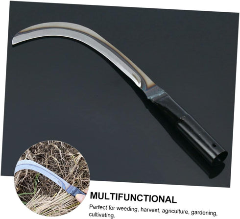 YARNOW 2Pcs Steel Willow Leaf Sickle, Fierce Farming Weeder, Gardening Hand Tool for Harvesting Grass and Weeding