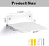 Set 4 Pack ELSKER&HOME Small Floating Shelf of White, Metal Floating Book Shelves for Wall Mounted,Invisible